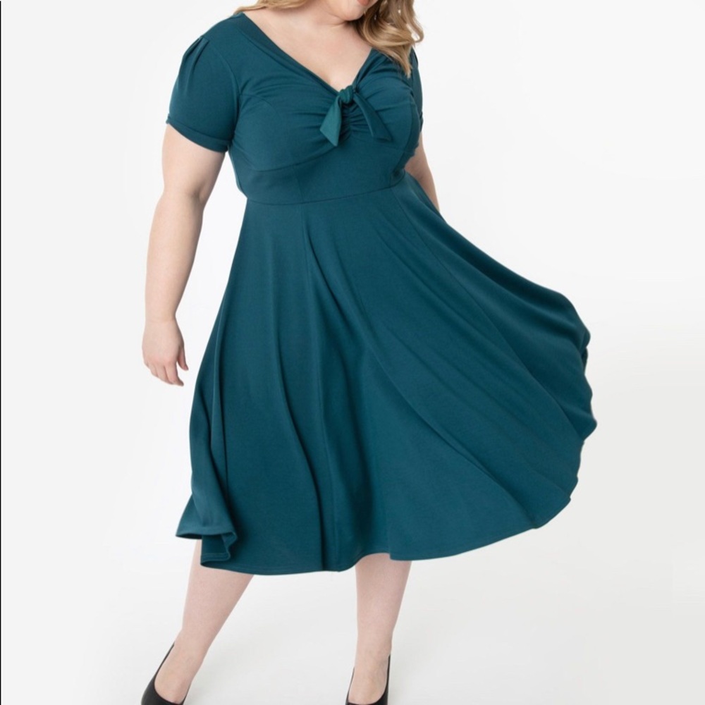 NWT. Unique Vintage Natalie Dress in Teal